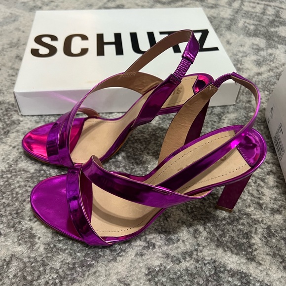 SCHUTZ FUSCHIA HEEL 7.5 NBW - Picture 6 of 9